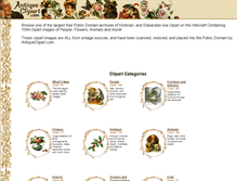 Tablet Screenshot of antiqueclipart.com